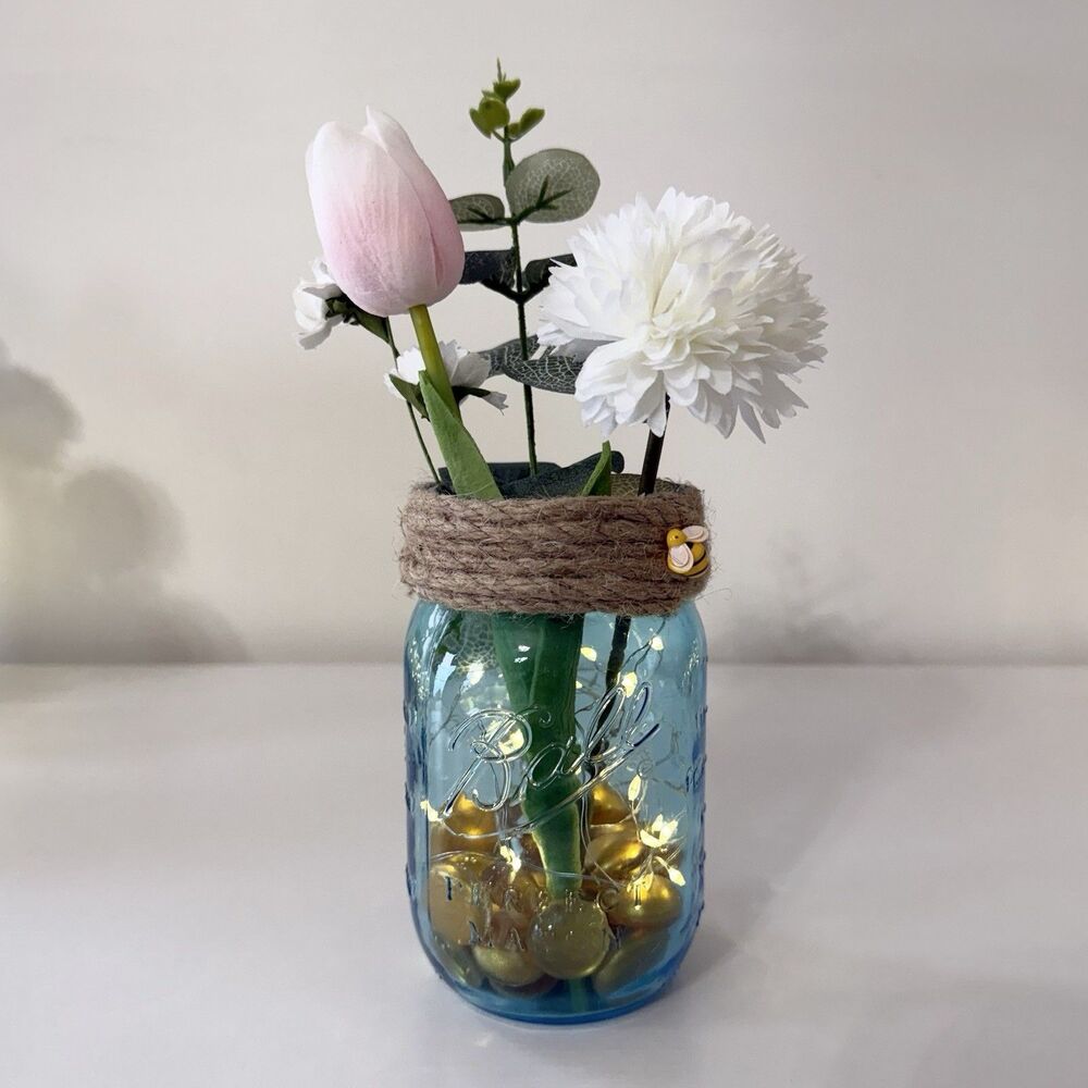 Handmade Mini Honey Bee Faux Floral Arrangement Centerpiece Baby Shower